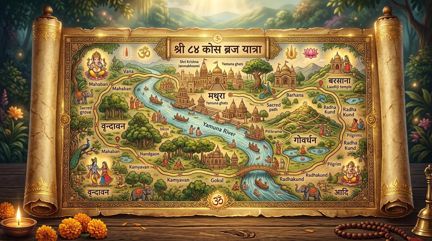 84 Kos Yatra Map